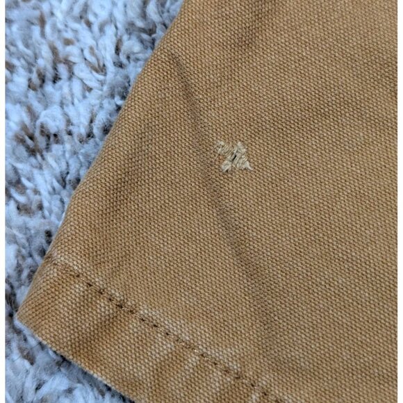 Carhartt Baby Bib Overalls Double Knee Size 12M Months Brown Snap Closure Canvas - Picture 4 of 9